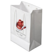 Western Christmas Red Cowboy Cowgirl Hat Mittlere Geschenktüte (Vorderseite Schrägansicht)