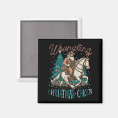 Western Christmas Wrangling Christmas Cheer Cowboy Magnet (Vorderseite/Rückseite)