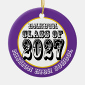 Western Class of 2027 Photo Graduation Keramik Ornament (Vorne)