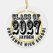 Western Class of 2027 Photo Graduation Keramik Ornament (Vorne)