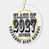 Western Class of 2027 Photo Graduation Keramik Ornament (Links)