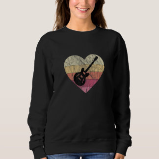 Western Classical Guitar I Love Blues Sweatshirt