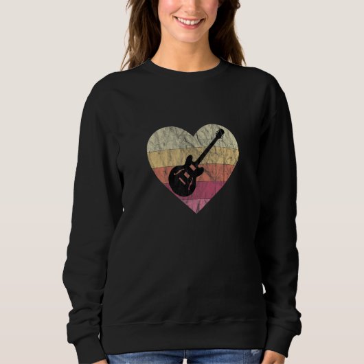 Western Classical Guitar I Love Blues Sweatshirt (Vorderseite)