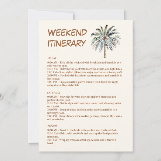 Western Coastal Bachelorette Einladung (Rückseite)