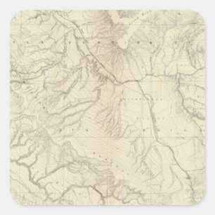 Western Colorado und Teil von Utah Quadratischer Aufkleber