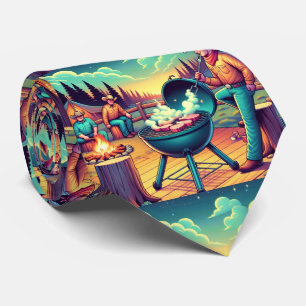 Western Cookout Cowboys Grillen Party Krawatte