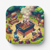 Western Cookout Grill Party Pappteller (Vorderseite)