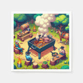 Western Cookout Grill Party Serviette (Vorderseite)
