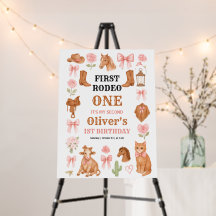 Western Coquette Cowgirl 1st Birthday Cute Pink