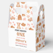 Western Coquette Cowgirl 1st Birthday Cute Pink Geschenkschachtel (Geöffnet)