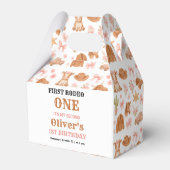 Western Coquette Cowgirl 1st Birthday Cute Pink Geschenkschachtel (Vorderseite)