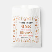 Western Coquette Cowgirl 1st Birthday Cute Pink Geschenktütchen (Vorderseite)