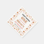 Western Coquette Cowgirl 1st Birthday Cute Pink Serviette (Ecke)