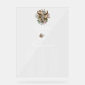 Western Country Boho Kuh Hochzeitskarte Acrylschild (Vorderseite)