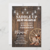 Western Country Boots Retirement Celebration Einladung (Vorderseite)