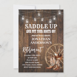 Western Country Boots Retirement Celebration Einladung