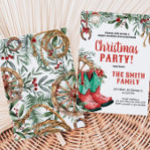 Western Country Boots Weihnachts-Party Einladung