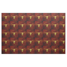 Western Country Brown Rustic Pattern Bull Skull