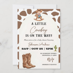 Western Country Cowboy Baby Shower Einladung