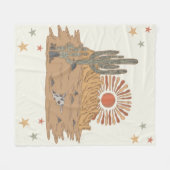 Western Country Cowboy Birthday Fleecedecke (Vorderseite (Horizontal))
