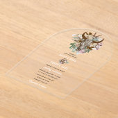 Western Country Cowboy Boho Kuh Skull Hochzeit Acryleinladungen (Ablage )