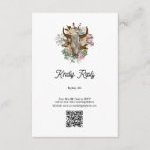 Western Country Cowboy Boho Kuh Skull Hochzeit Begleitkarte (Vorderseite)
