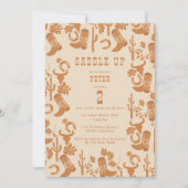 Western Country Cowboy Boots Sattel bis Geburtstag Einladung (Vorderseite)