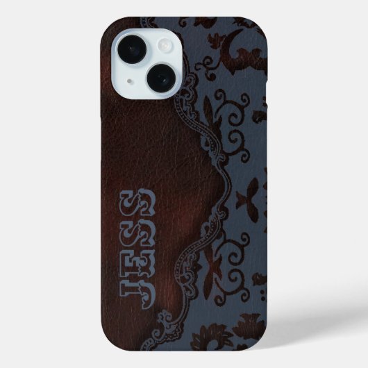 Western Country Cowboy Brown Leder Case-Mate iPhone Hülle (Rückseite)
