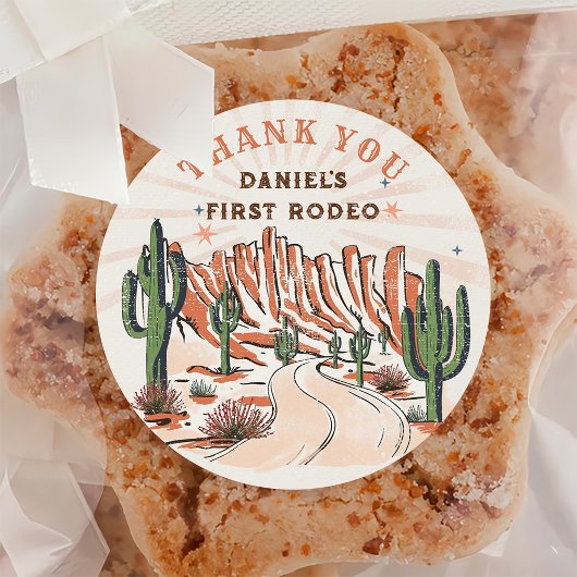 Western Country Cowboy Geburtstagsticker Runder Aufkleber