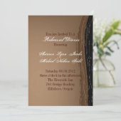 Western Country Cowboy Hochzeit Probe Abendessen Einladung (Stehend Vorderseite)