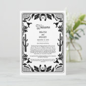 Western Country Cowboy Hochzeitreise Programm (Stehend Vorderseite)