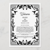 Western Country Cowboy Hochzeitreise Programm (Vorderseite)