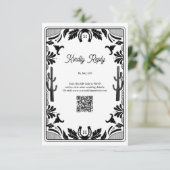 Western Country Cowboy Rustikale Hochzeit Begleitkarte (Stehend Vorderseite)