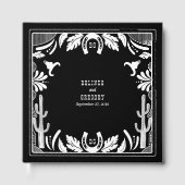 Western Country Cowboy Rustikale Hochzeit Gästebuch (Vorderseite)