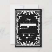 Western Country Cowboy Rustikale Hochzeit RSVP Karte (Vorderseite)