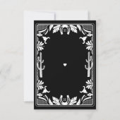 Western Country Cowboy Rustikale Hochzeit RSVP Karte (Rückseite)