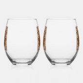 Western Country Cowboy Rustikale Hochzeit Weinglas Ohne Stiel (Links)