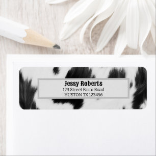 Western Country Cowboy Schwarz-weiße Kuh drucken