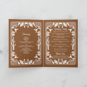 Western Country Cowboy Wedding Order of Service Programm (Innenseite)