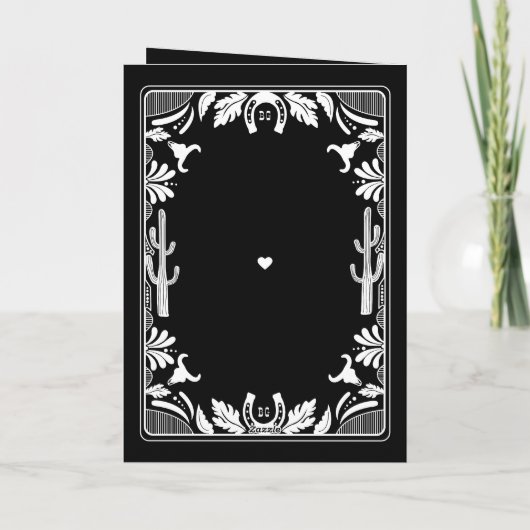 Western Country Cowboy Wedding Order of Service Programm (Rückseite)