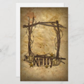 Western Country Cowboy-Zweige Briefpapier (Vorne/Hinten)