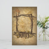 Western Country Cowboy-Zweige Briefpapier (Stehend Vorderseite)