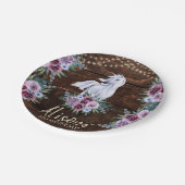 Western Country Cowgirl Pferd Geburtstagsparty Pappteller (Schrägansicht)