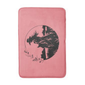 Western Country Cowgirl Reiten auf dem Feld Badematte (Vorderseite Vertikal)