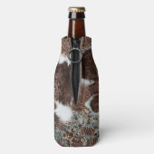 Western Country Cowhide Türkis Brown Leather Flaschenkühler (Flasche Rückseite)