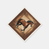 Western Country Equine Reitpferd Party Serviette (Ecke)