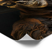 Western Country Halloween Skeleton Cowboy Poster (Ecke)