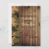 Western Country Hunt über Camouflage Brautparty Einladung (Rückseite)