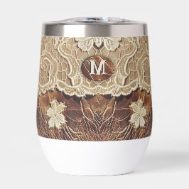 Western Country Leather n Lace Initial