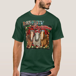 Western Country Rodeo Frohe Weihnachten Cowgirl Pf T-Shirt
